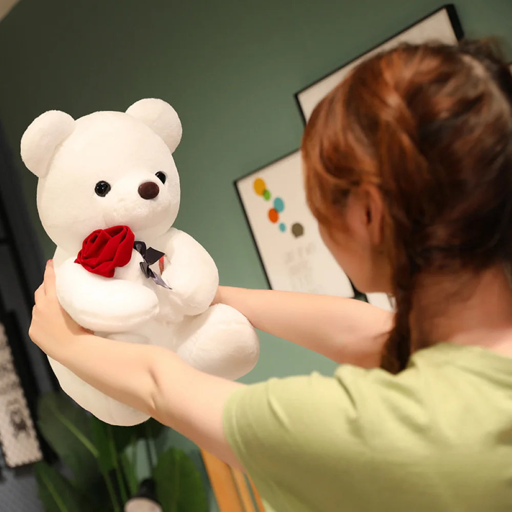 Cute Rose Bear Plush Toy – Perfect Valentine's and Birthday Gift - Image 2