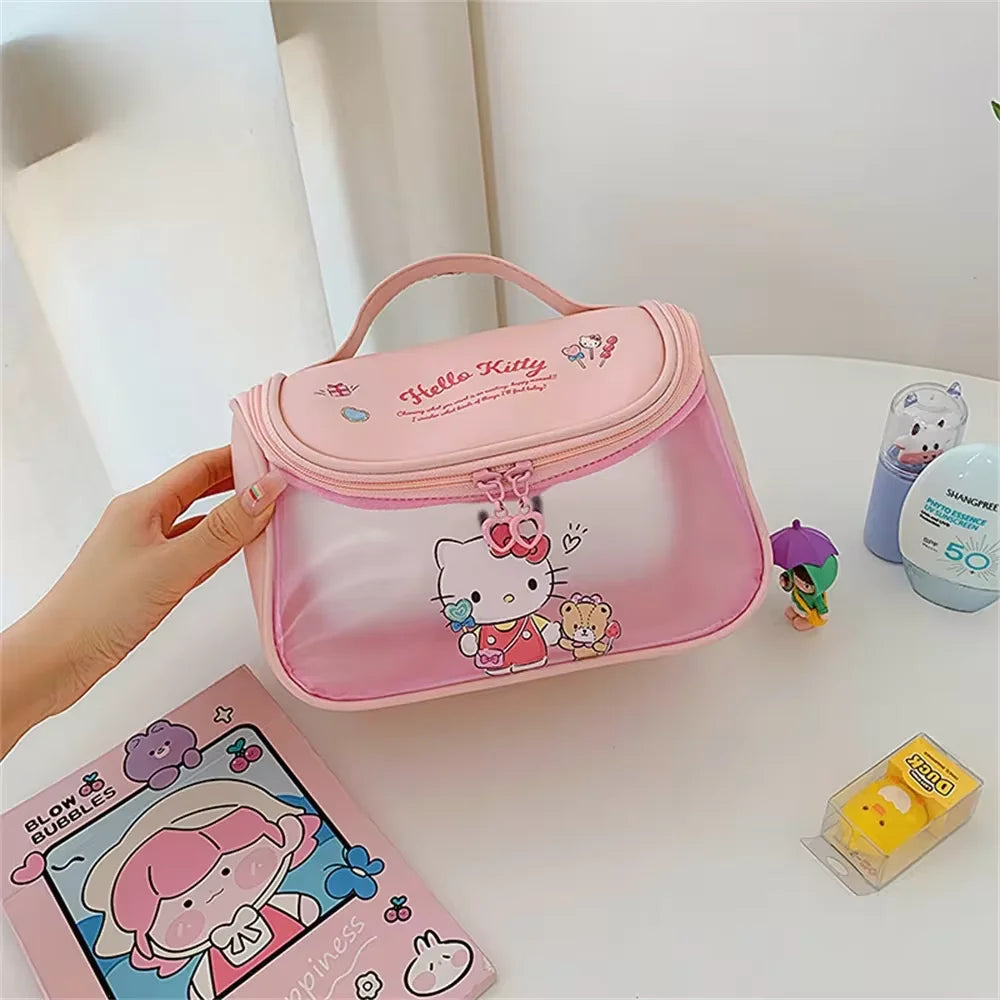 Sanrio Kawaii Hello Kitty Zipper Makeup Bag – Cute - Image 4