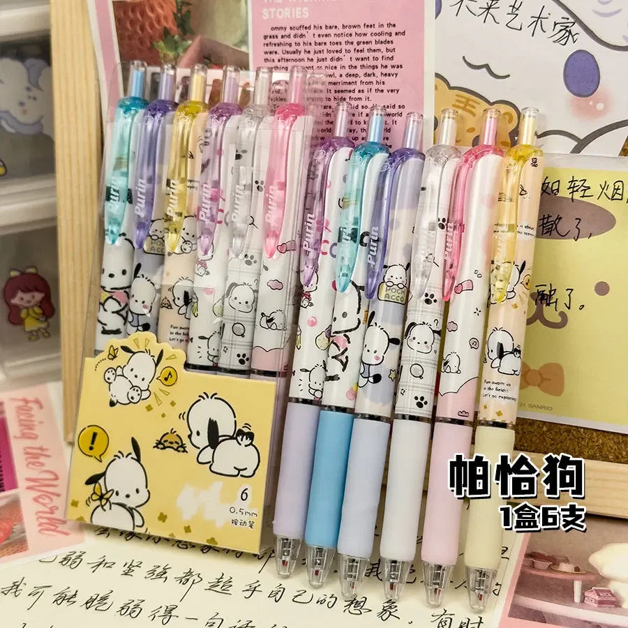 Sanrio 6pcs Series Gel Pen Set – Hello Kitty & Friends Y2K Collection - Image 9