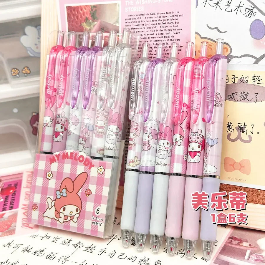 Sanrio 6pcs Series Gel Pen Set – Hello Kitty & Friends Y2K Collection - Image 6