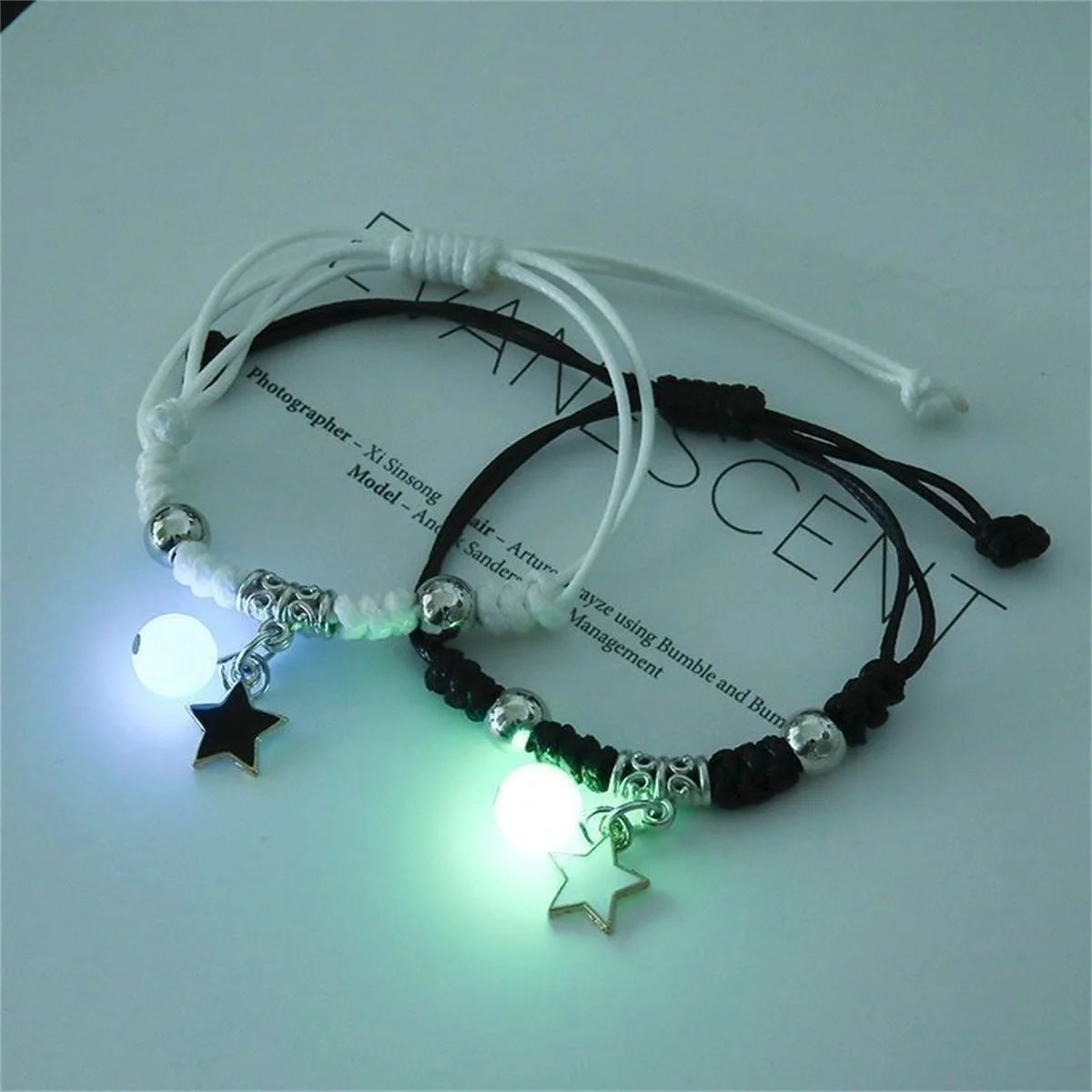 Fashion Luminous Beads Star Couple Bracelet - Image 10