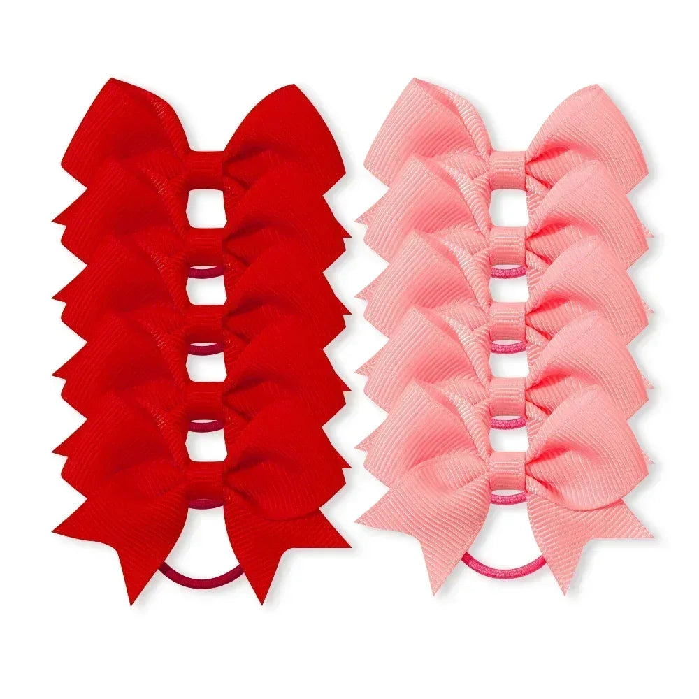 10Pcs Elastic Hair Ties with Ribbon Bows – Baby & Kids Gift Accessories - Image 24