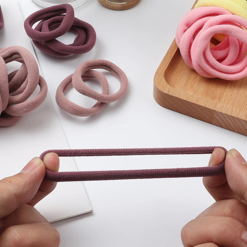 50Pcs Girls Nylon Elastic Hair Bands – Perfect Accessories for Kids - Image 4