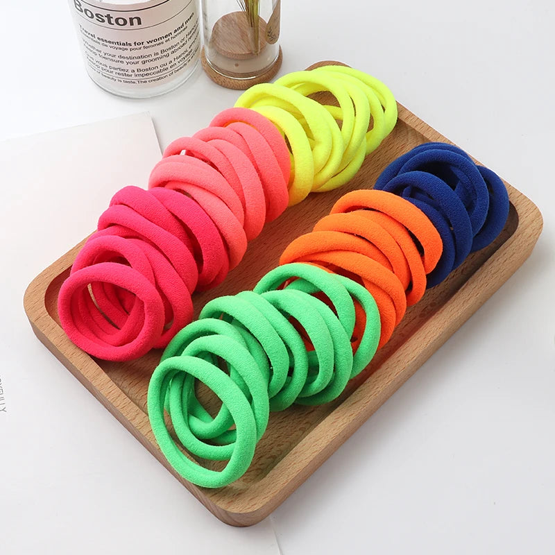 50Pcs Girls Nylon Elastic Hair Bands – Perfect Accessories for Kids - Image 6