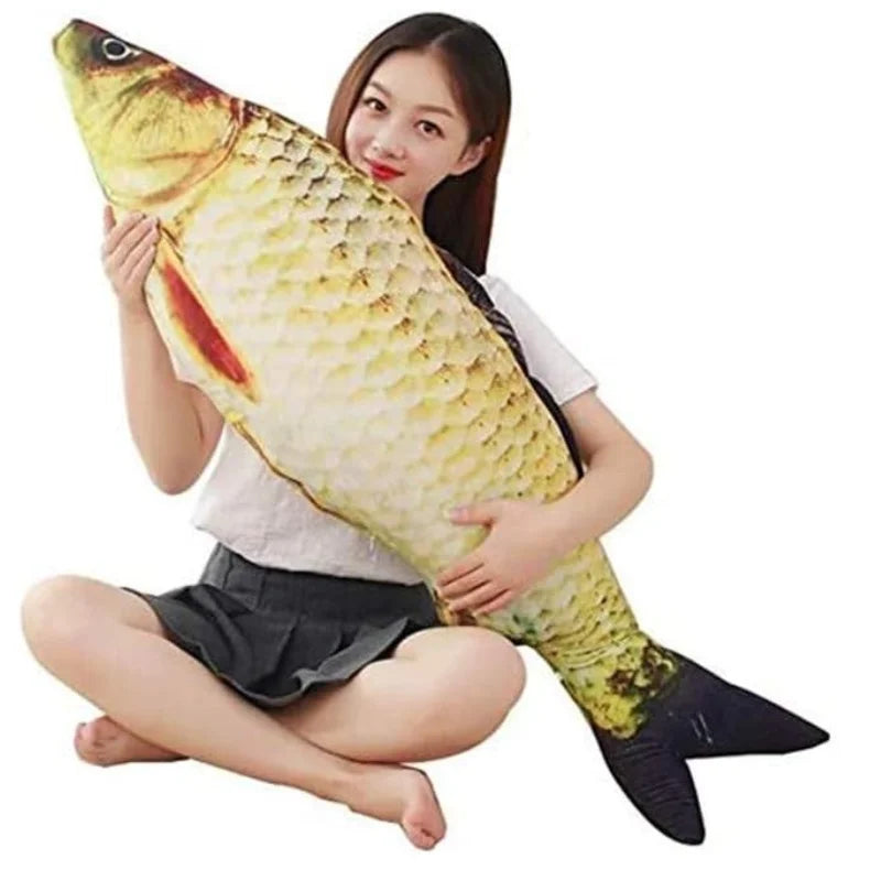 3D Simulation Gold Fish Plush Toys – Soft Carp Pillow - Image 8