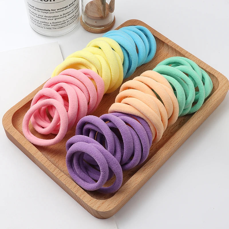 50Pcs Girls Nylon Elastic Hair Bands – Perfect Accessories for Kids - Image 10