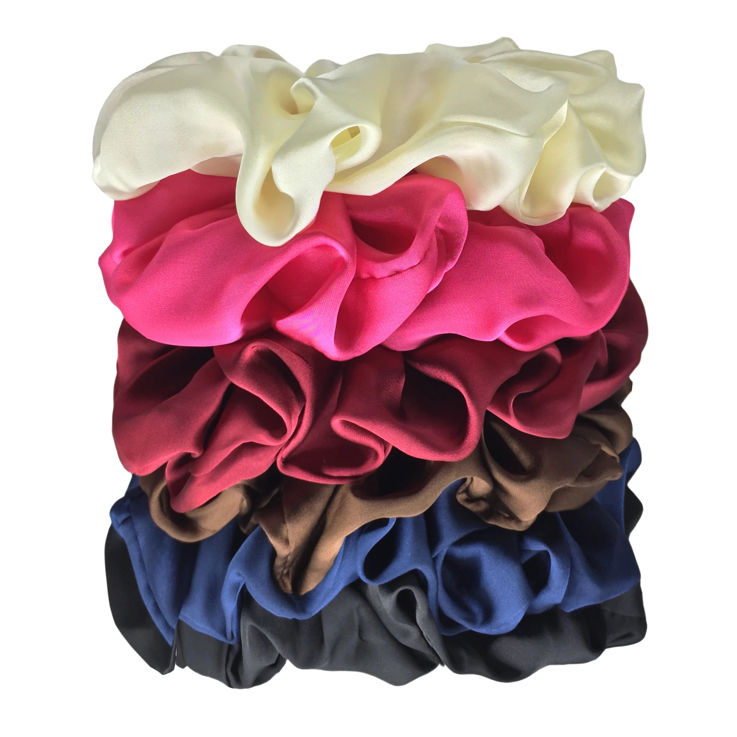 Fashion Oversized Satin Scrunchies – 16cm 20g Elastic Hair Ties - Image 11