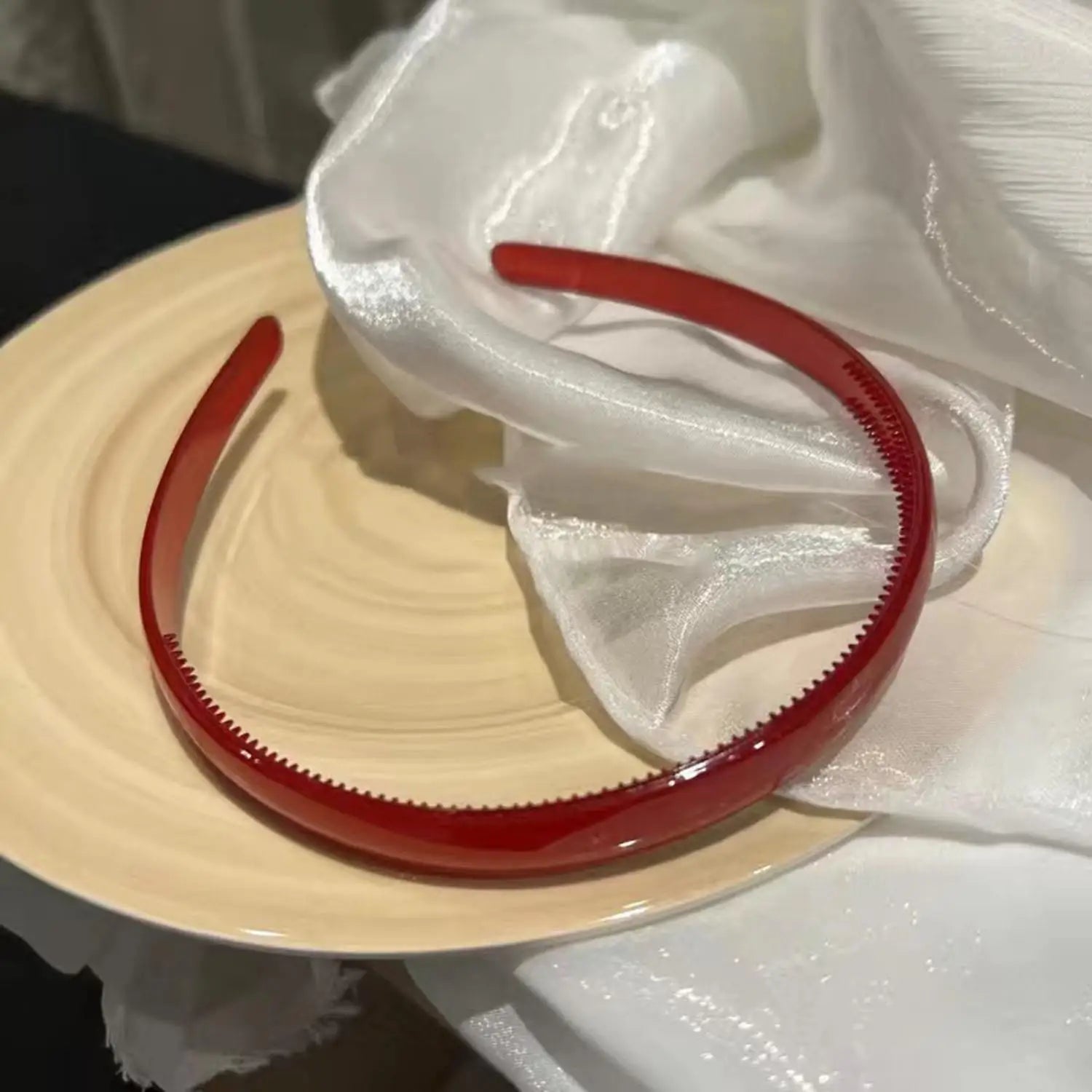 Plastic Translucent Hair Head Hoop Band – Non-slip Tooth Hairband - Image 24