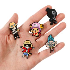 5 Pcs Monkey D. Luffy & Tony Tony Chopper Enamel Pins