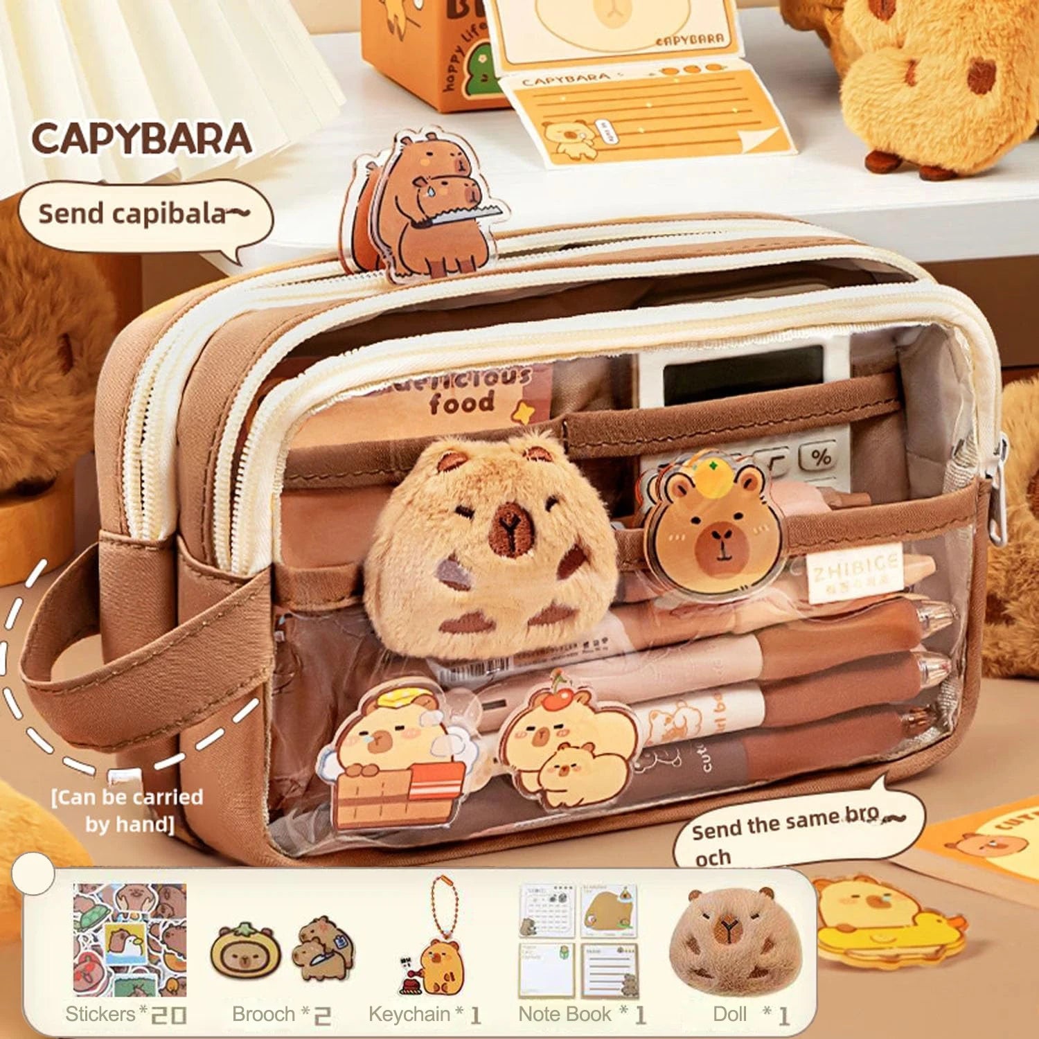 Cute Capybara Pencil Case