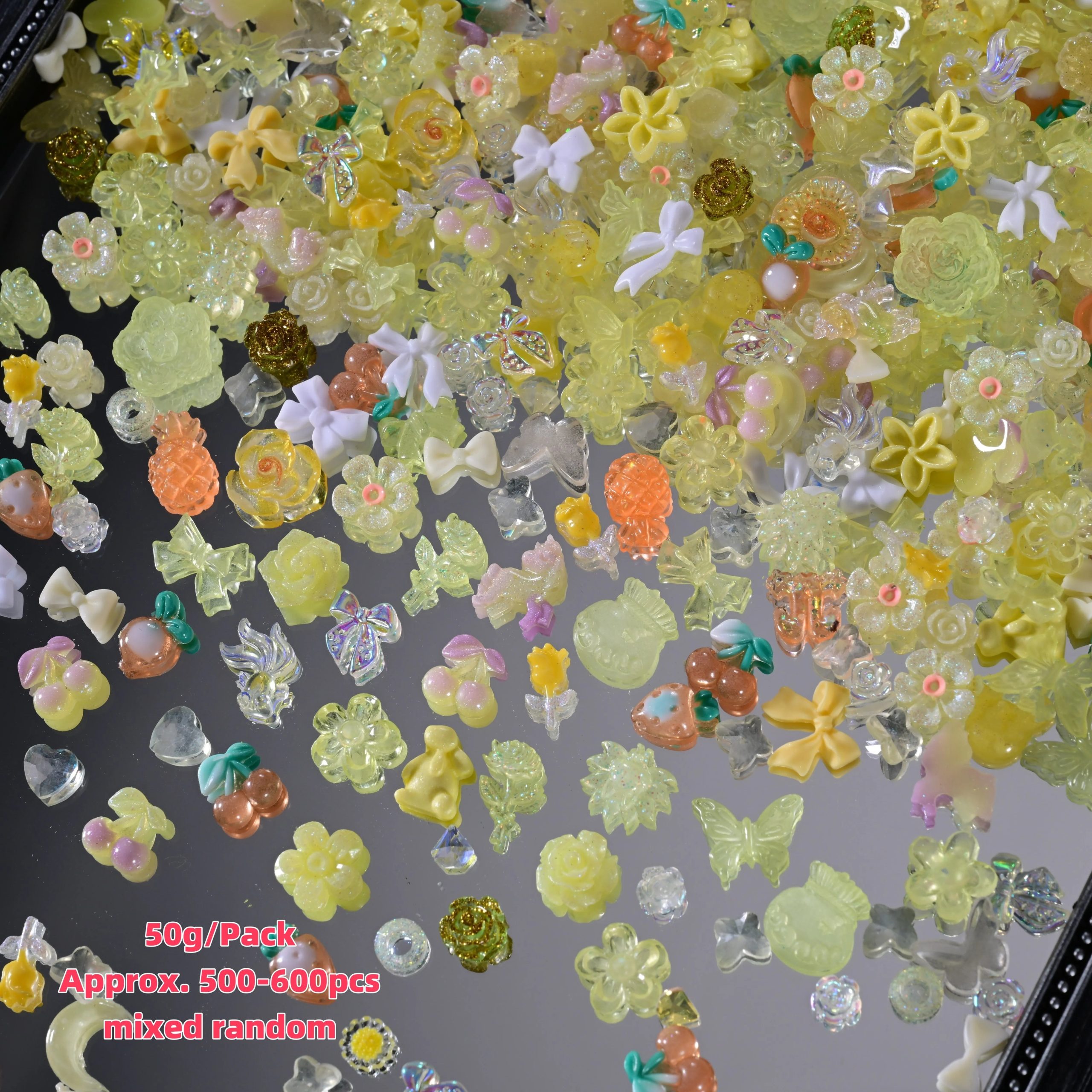 Pink Bowknot Heart Shaped Mixed Nail Decorations - Image 13