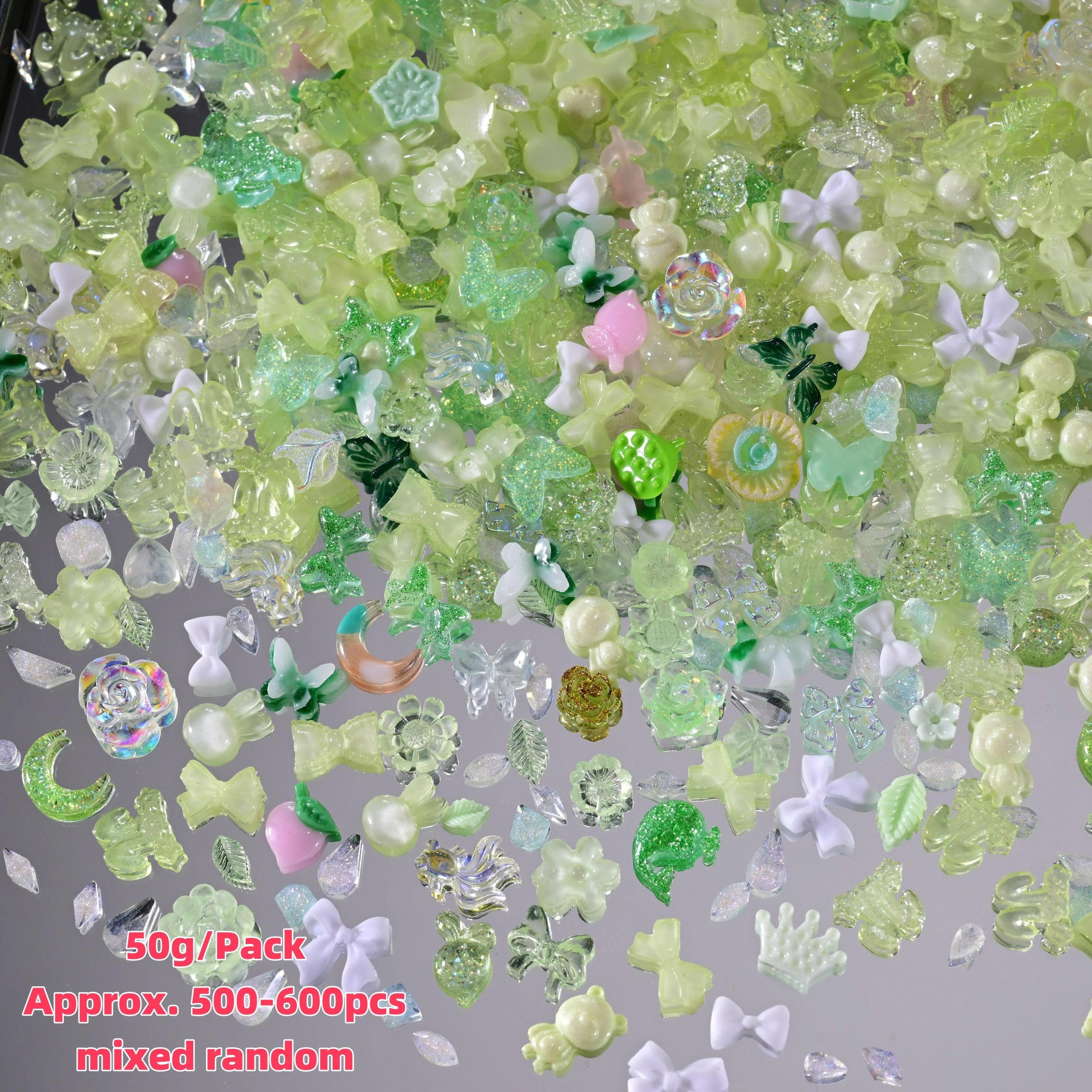 Pink Bowknot Heart Shaped Mixed Nail Decorations - Image 12