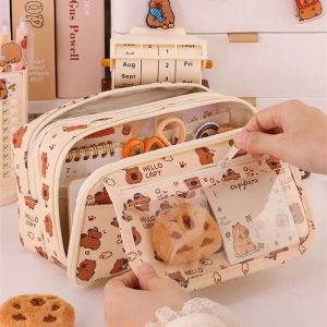 Capybara Multi-Layer Large Capacity Pencil Case