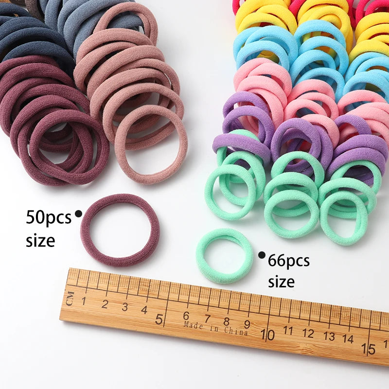 50Pcs Girls Nylon Elastic Hair Bands – Perfect Accessories for Kids - Image 3