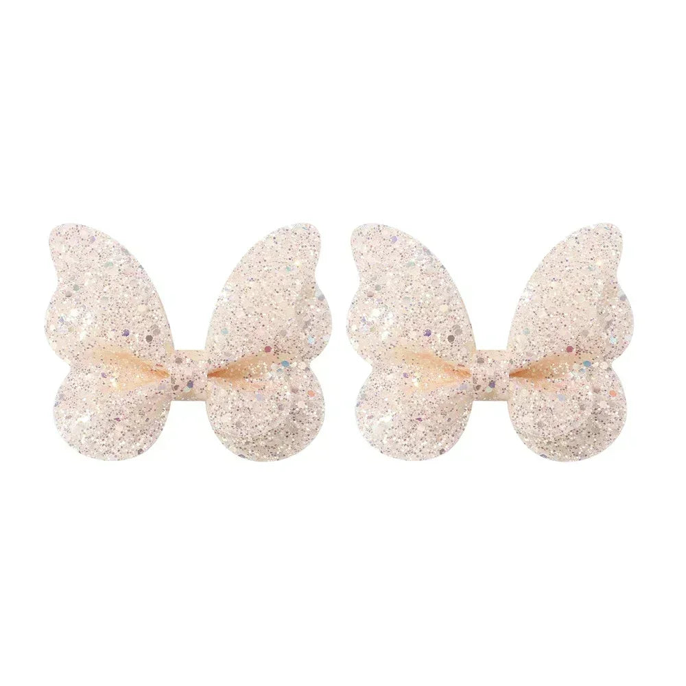 Girls Cute Sequins Double Butterfly Hair Clips - Image 24