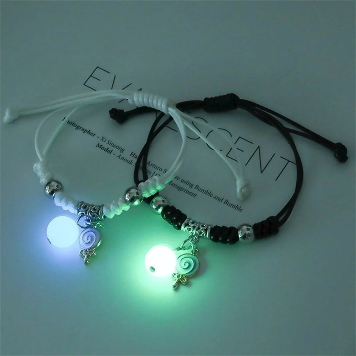 Fashion Luminous Beads Star Couple Bracelet - Image 2