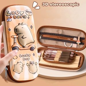 3D Capybara Pencil Case