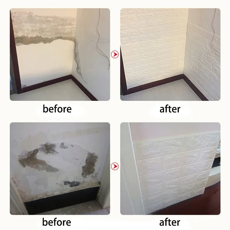 Transform Your Space with 3D Soft Foam Brick Wallpaper Stickers - Image 4