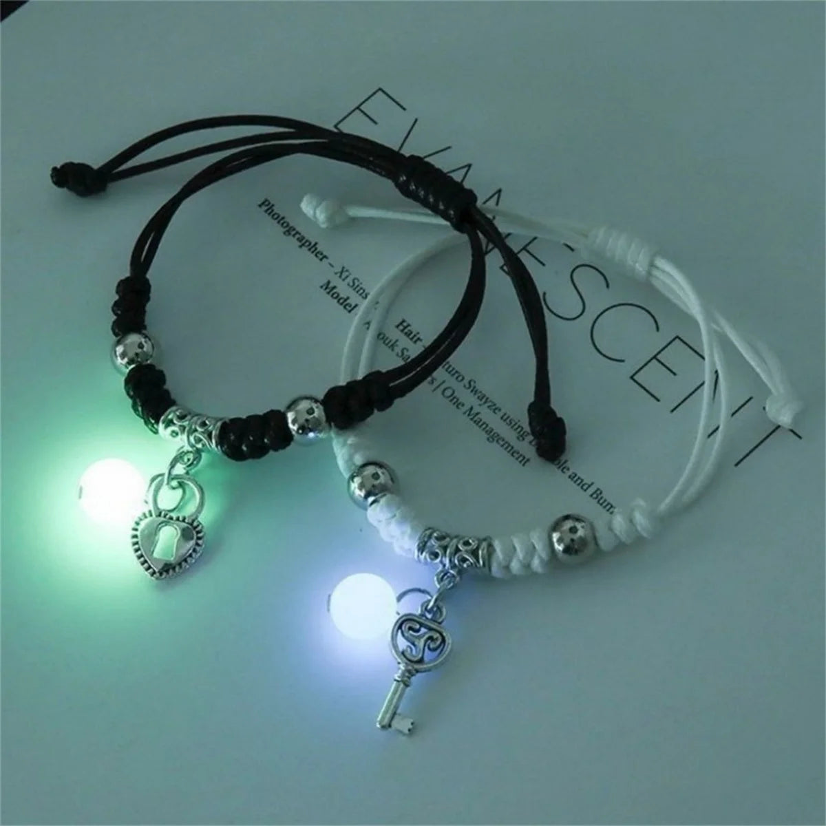 Fashion Luminous Beads Star Couple Bracelet - Image 11