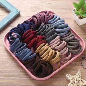 Vibrant Candy Colors Nylon Scrunchie Set – Perfect for All Hair Types