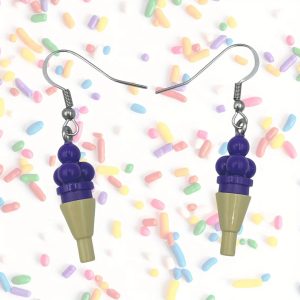 Creative Ice Cream Building Block Earrings – Handmade Kawaii Jewelry