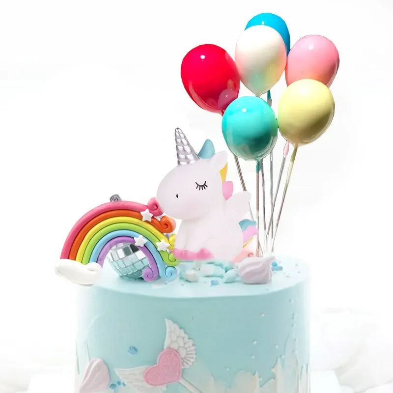 Unicorn Party Cake Topper Set