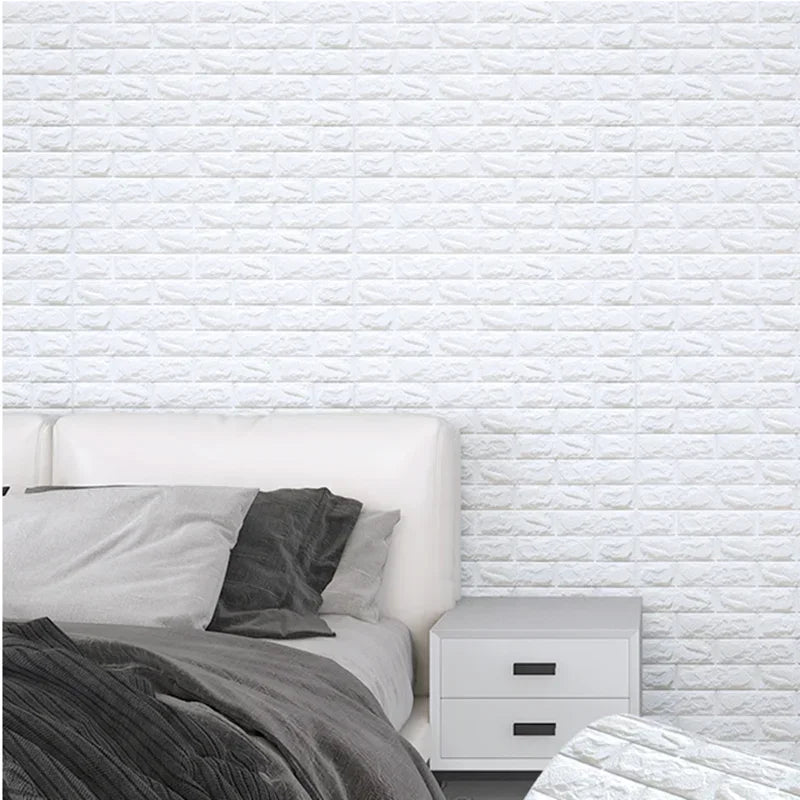 Transform Your Space with 3D Soft Foam Brick Wallpaper Stickers - Image 2