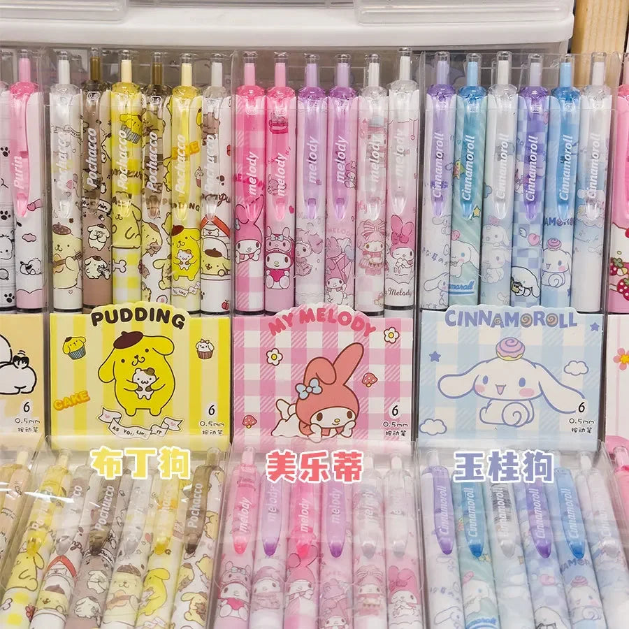 Sanrio 6pcs Series Gel Pen Set – Hello Kitty & Friends Y2K Collection - Image 3