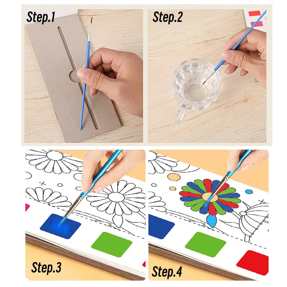 Portable Watercolor Painting Book Set – Creative Fun for Kids - Image 4